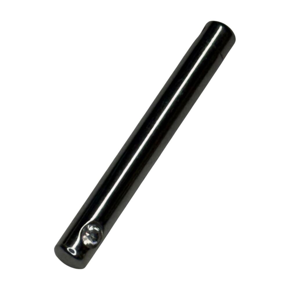 Black Rhinestone Bar Pendant Necklace Charm 1.5" - Picture 6 of 6